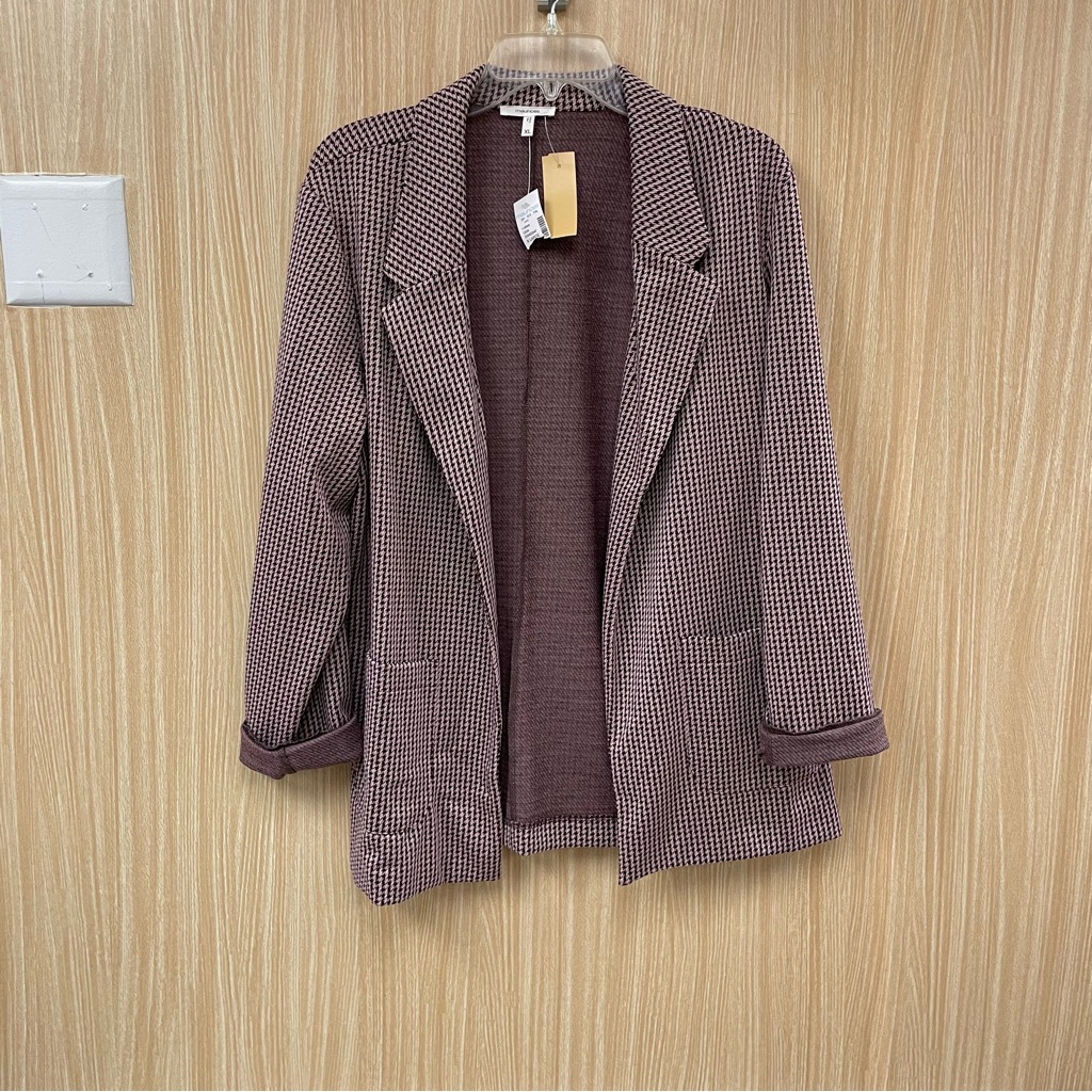 Maurices Pink Houndstooth Blazer Size Xl New